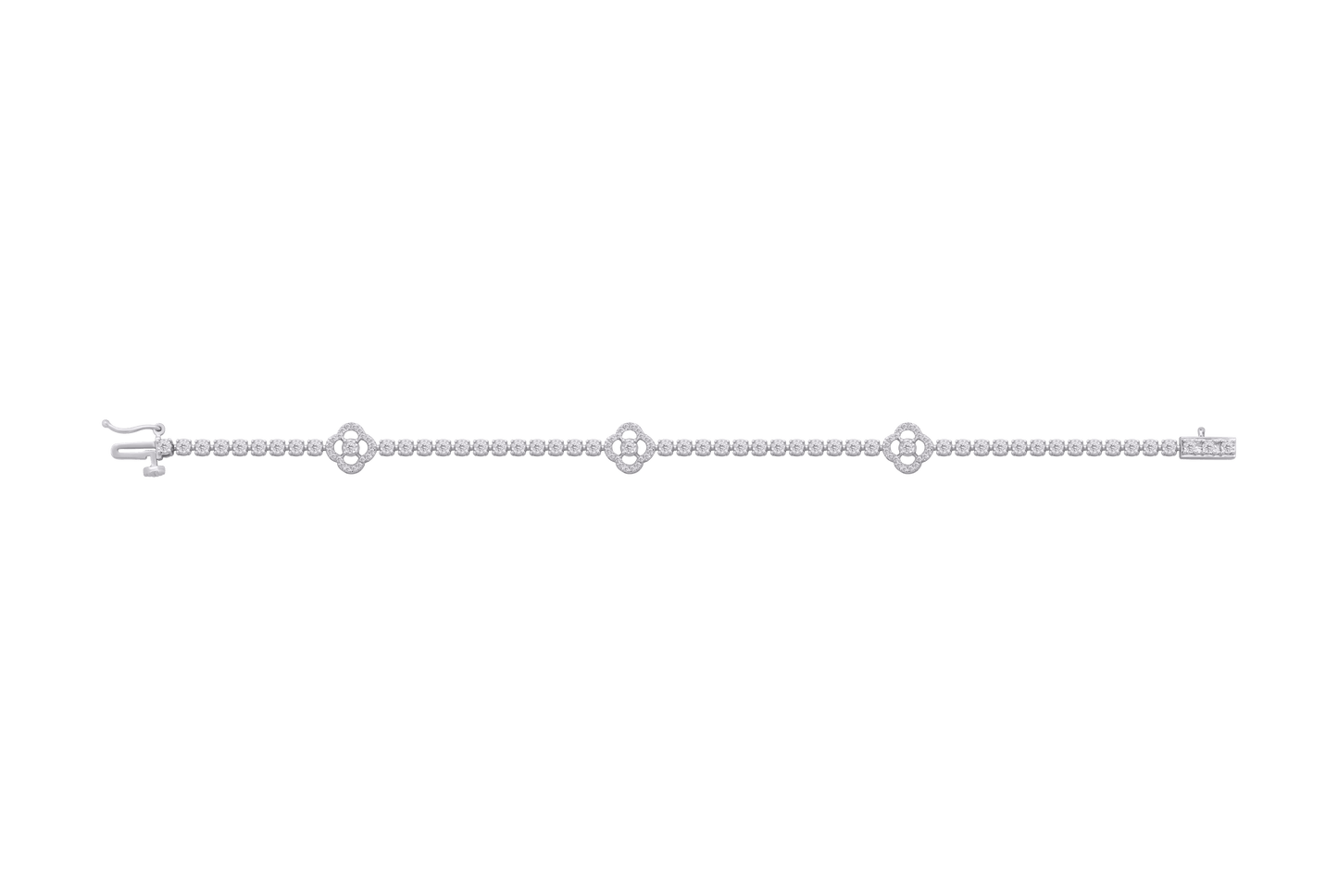 Chain Link Bangle White Gold