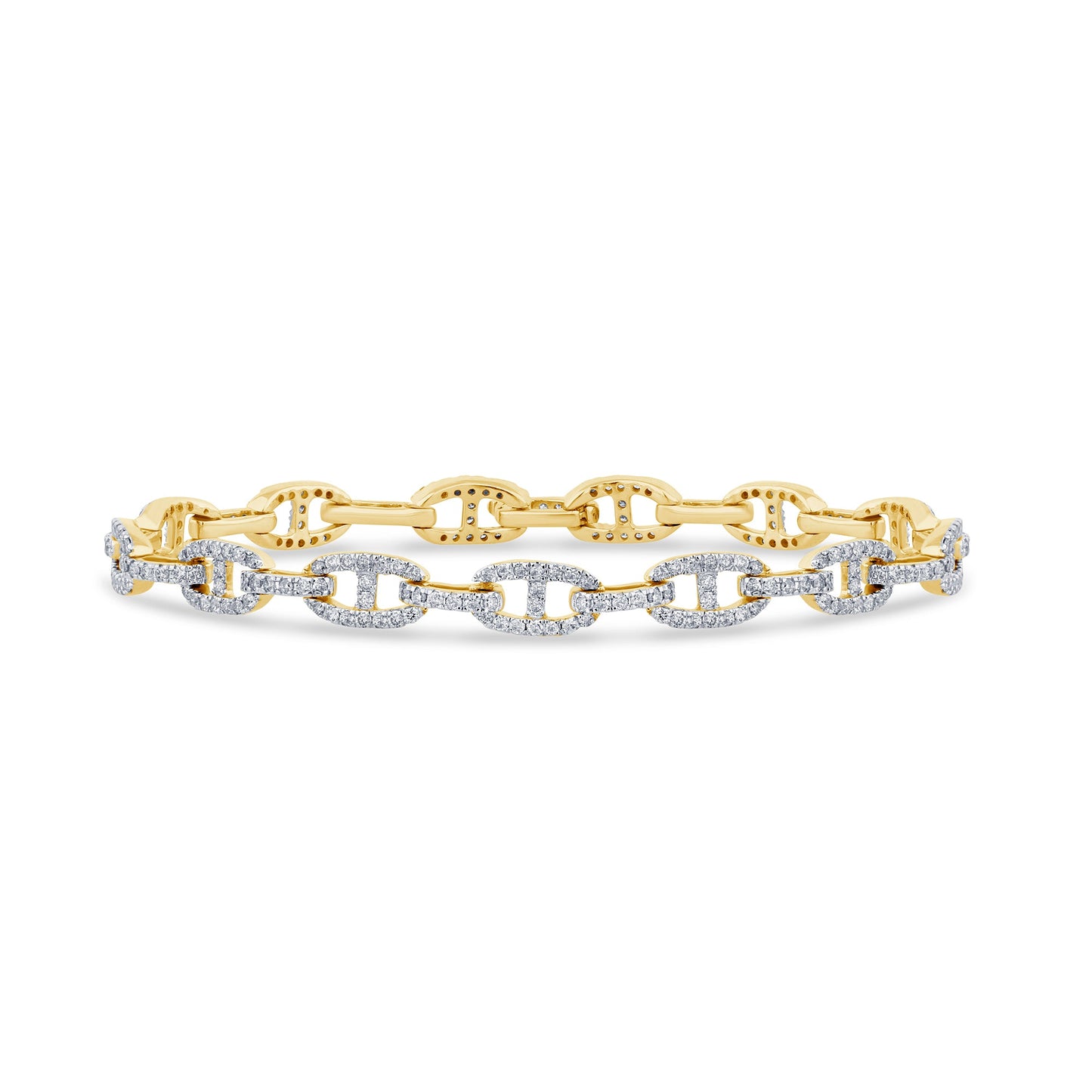 Chain Link Bangle Yellow Gold