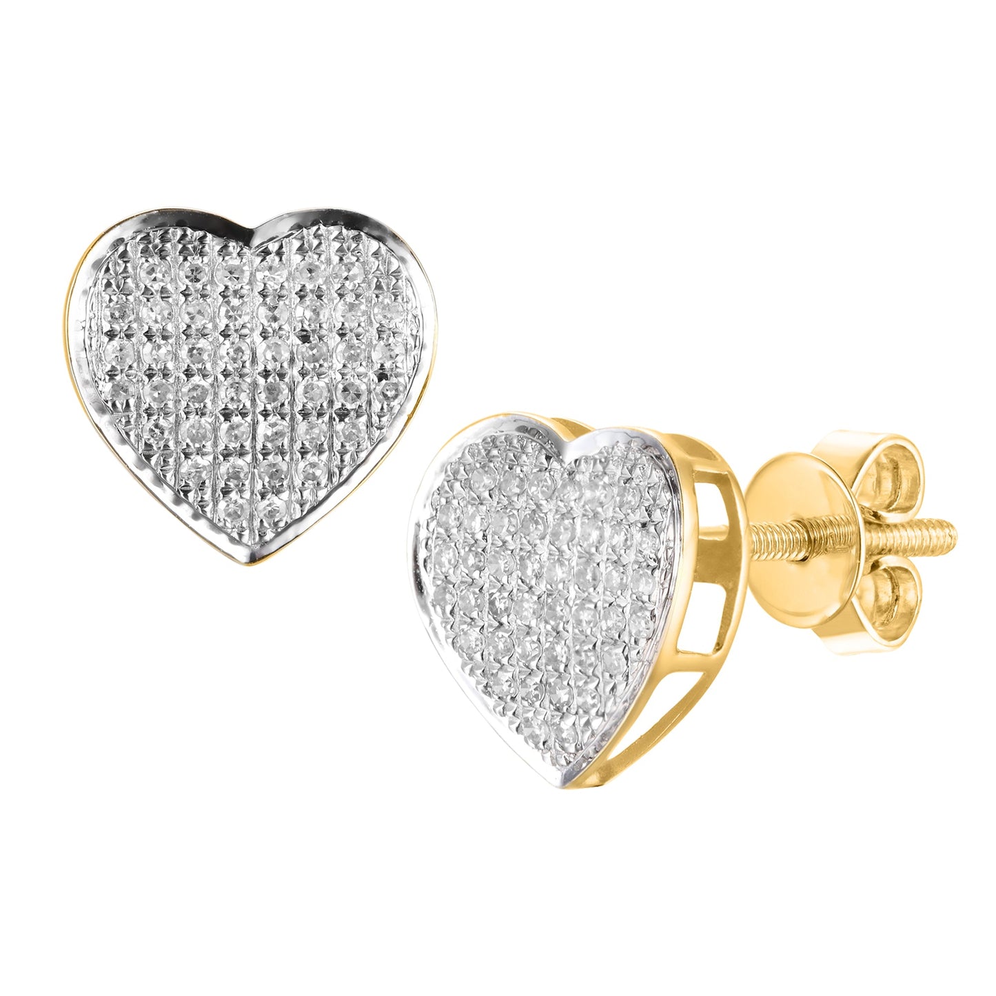 Yellow Gold Diamond Earrings