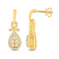 Yellow Gold Diamond Earrings
