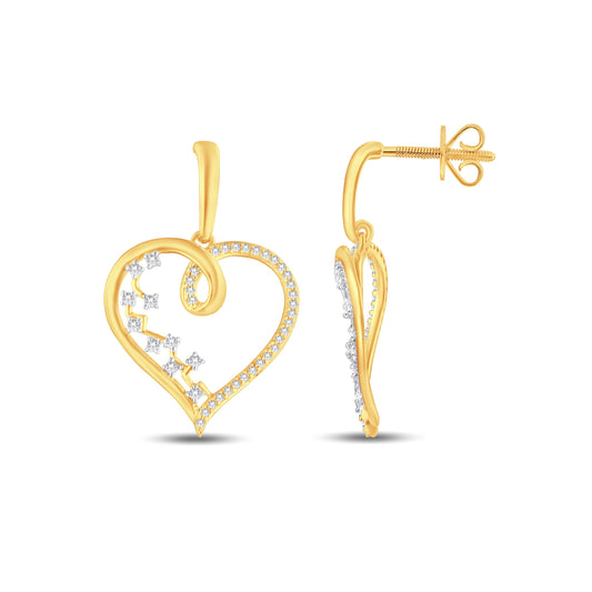 Yellow Gold Diamond Earrings