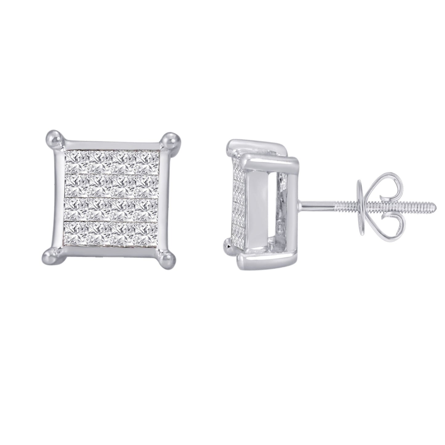 White Gold Diamond Earrings