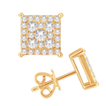 Yellow Gold Diamond Earrings