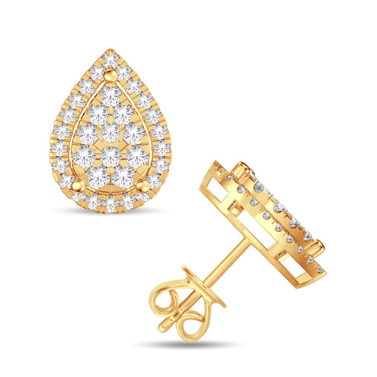 Yellow Gold Diamond Earrings