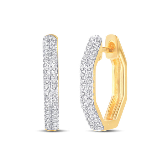 Yellow Gold Diamond Earrings