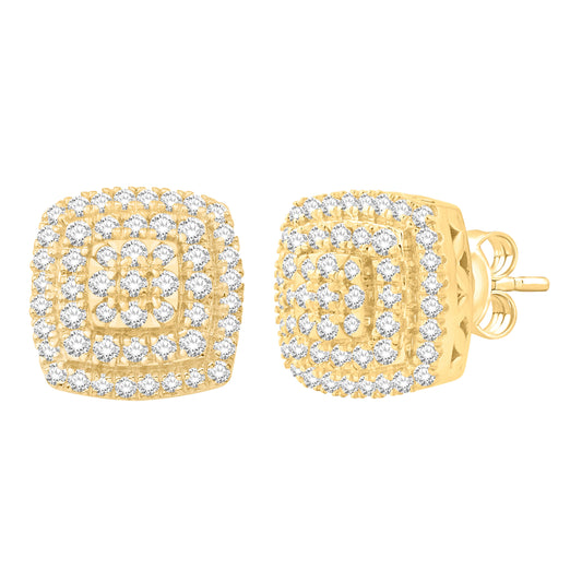 Yellow Gold Diamond Earrings