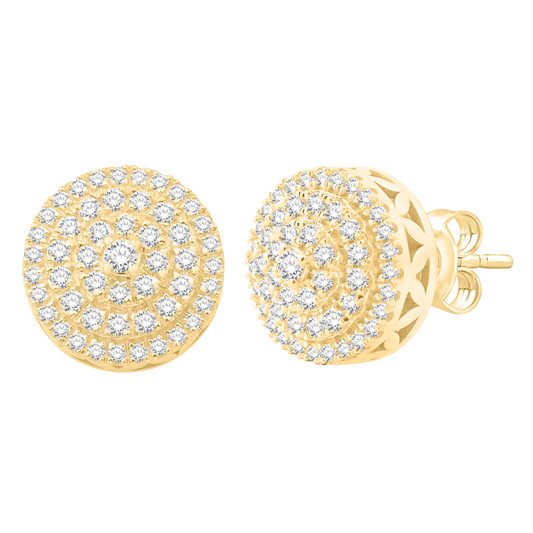 Yellow Gold Diamond Earrings