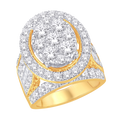 Yellow Gold Round Diamond Wedding Band Ring