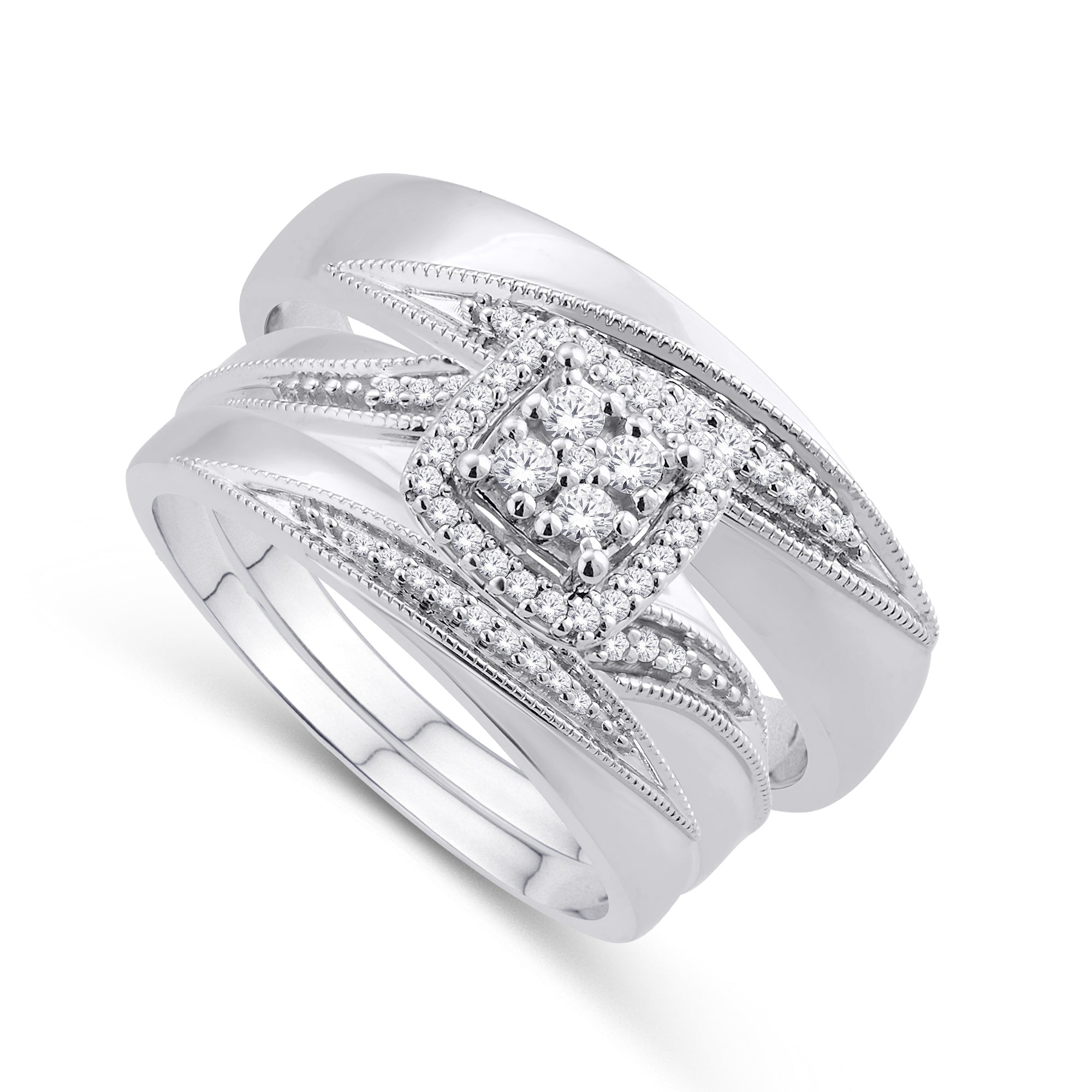 White Gold Diamond Band Ring