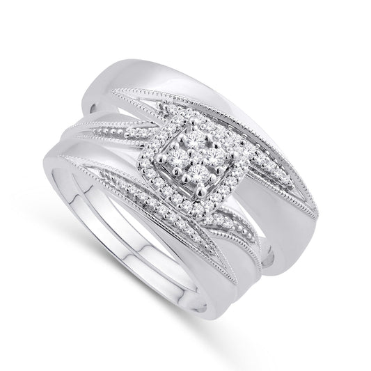 White Gold Diamond Band Ring