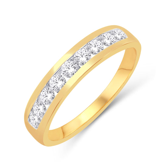 Yellow Gold Diamond Wedding Band Ring