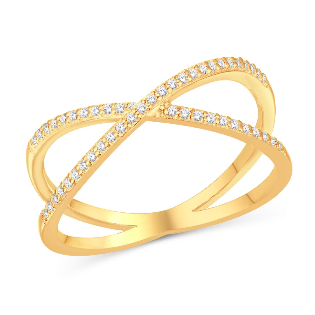 Yellow Gold Diamond Ladis Band Ring
