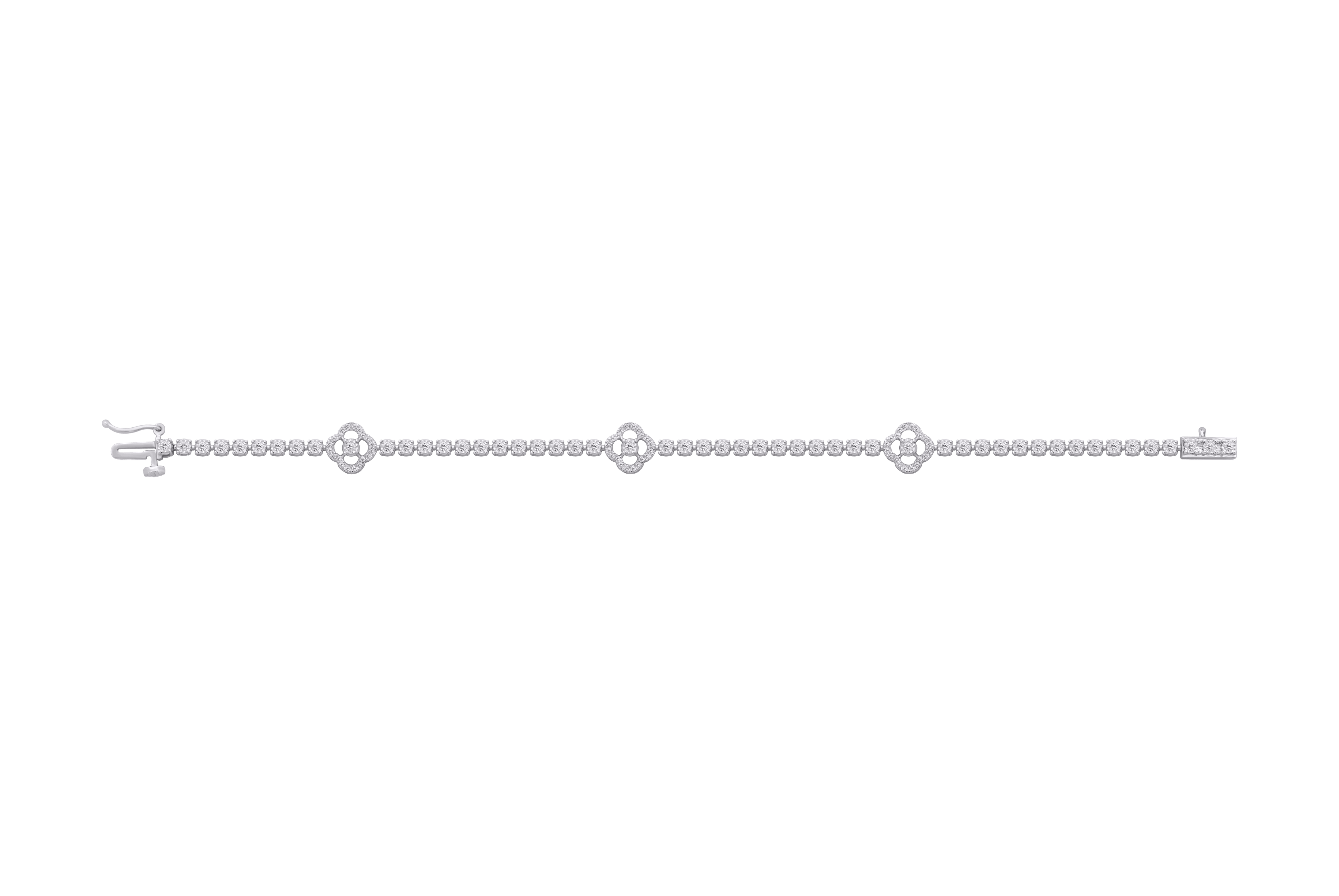 Chain Link Bangle White Gold