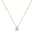 14kt White Gold Womens Pear Diamond Fashion Teardrop Necklace 1/2 Cttw